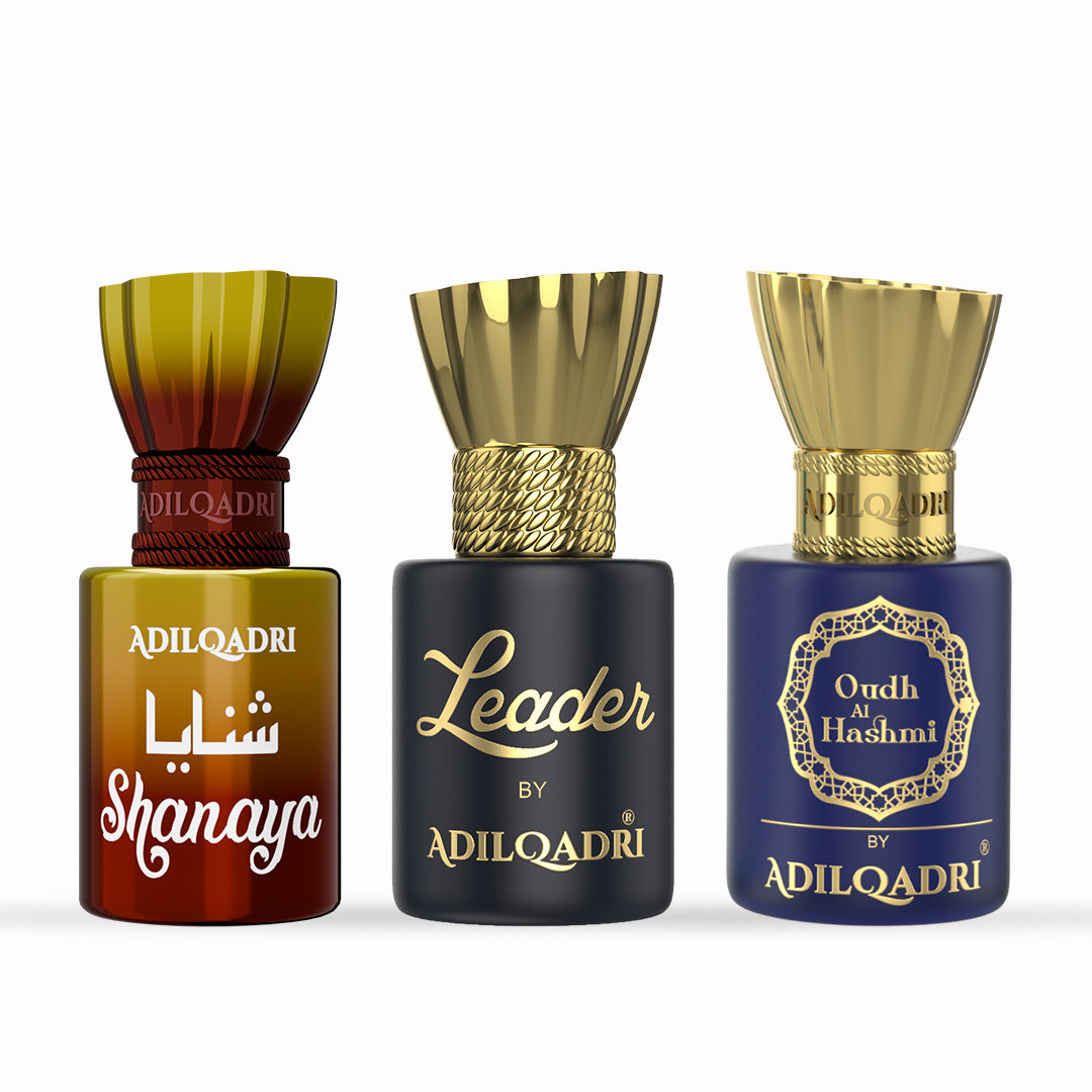 3 Pcs Attar Set Shanaya, Leader and Oudh AL Hashmi 5.5 ML Each