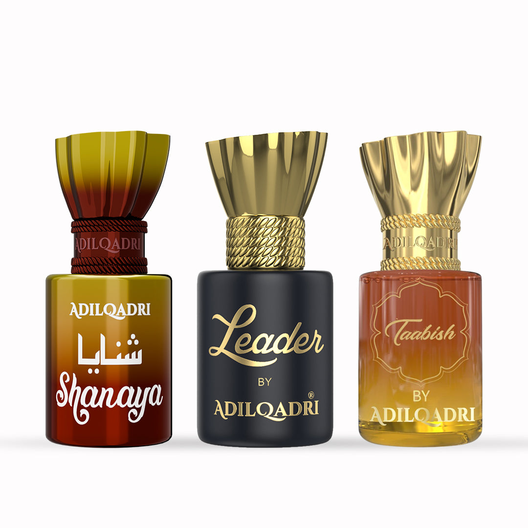 3 Pcs Attar Set Shanaya, Leader And Taabish 5.5 ML Each