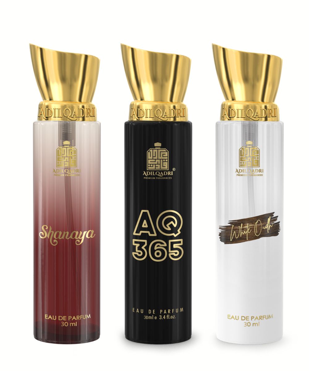 Pack Of 3 Shanaya, AQ 365 And White Oudh Premium Perfume Spray 30ml x 3