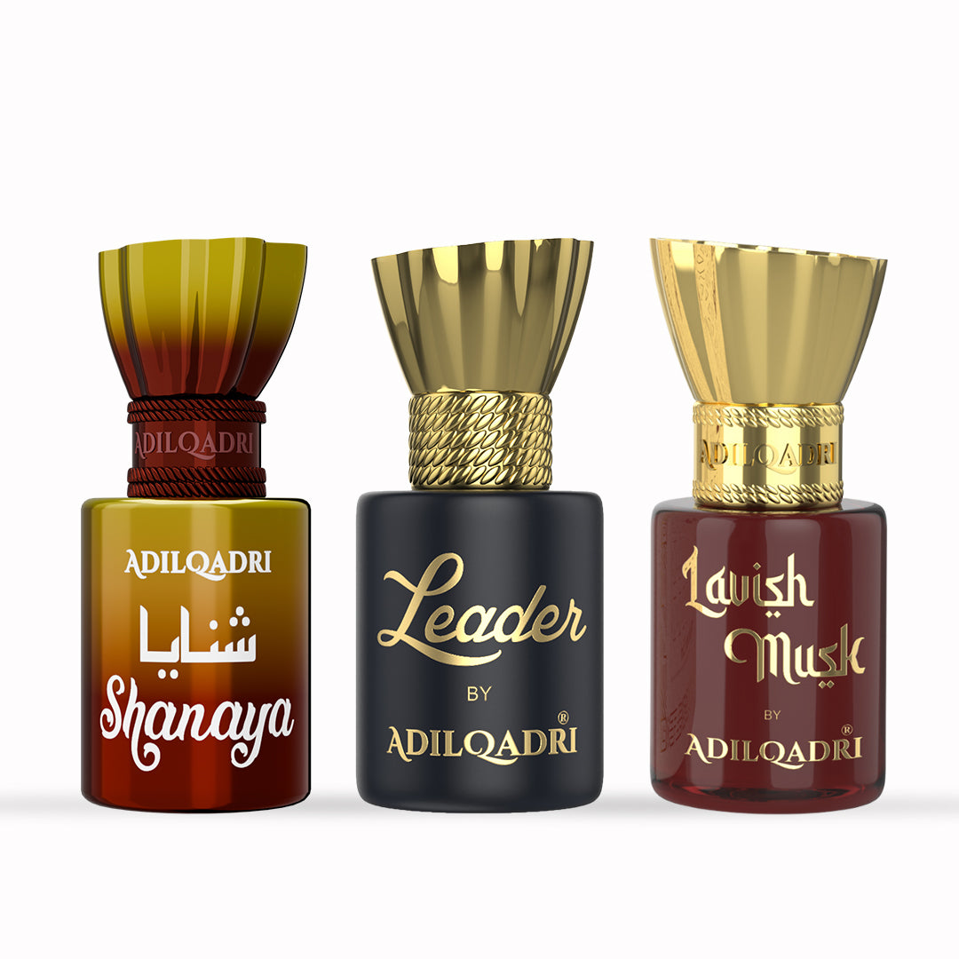 3 Pcs Attar Set Shanaya, Leader And Lavish Musk 5.5 ML Each