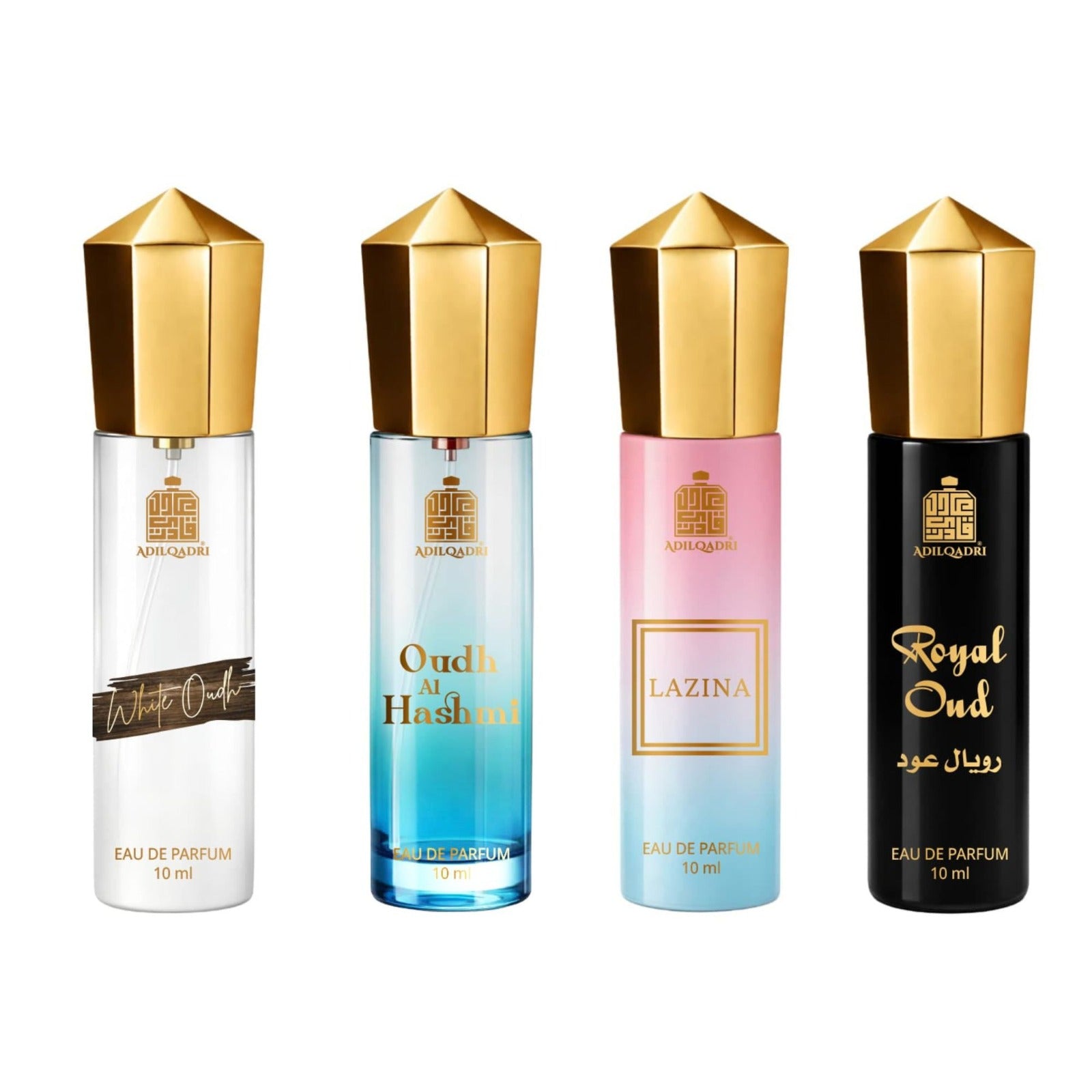 4 Pcs Premium Perfume Royal Oudh, Oudh Al Hashmi, Lazina And White Oudh 10 ML Each