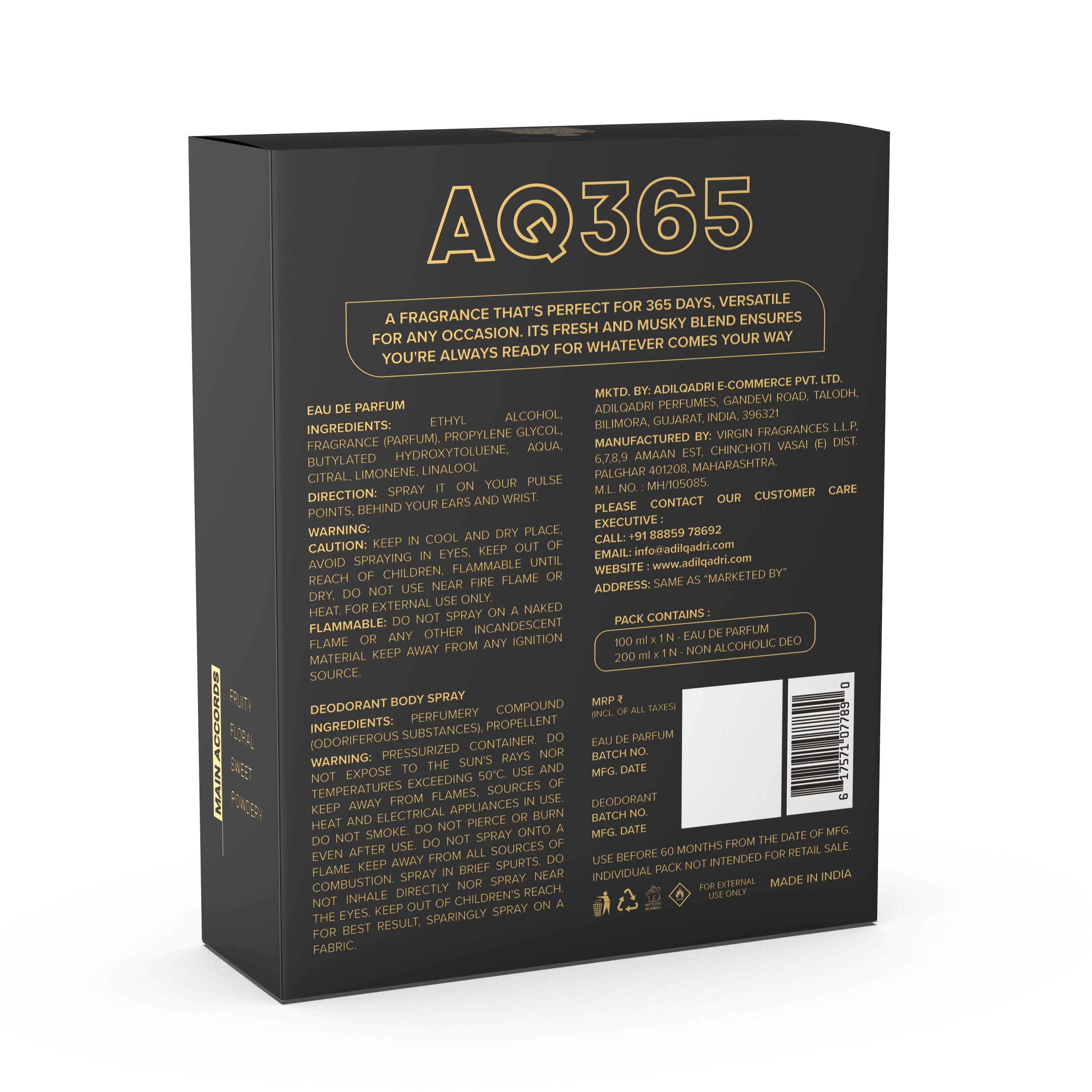 AQ 365 Perfume + Deo Gift Set