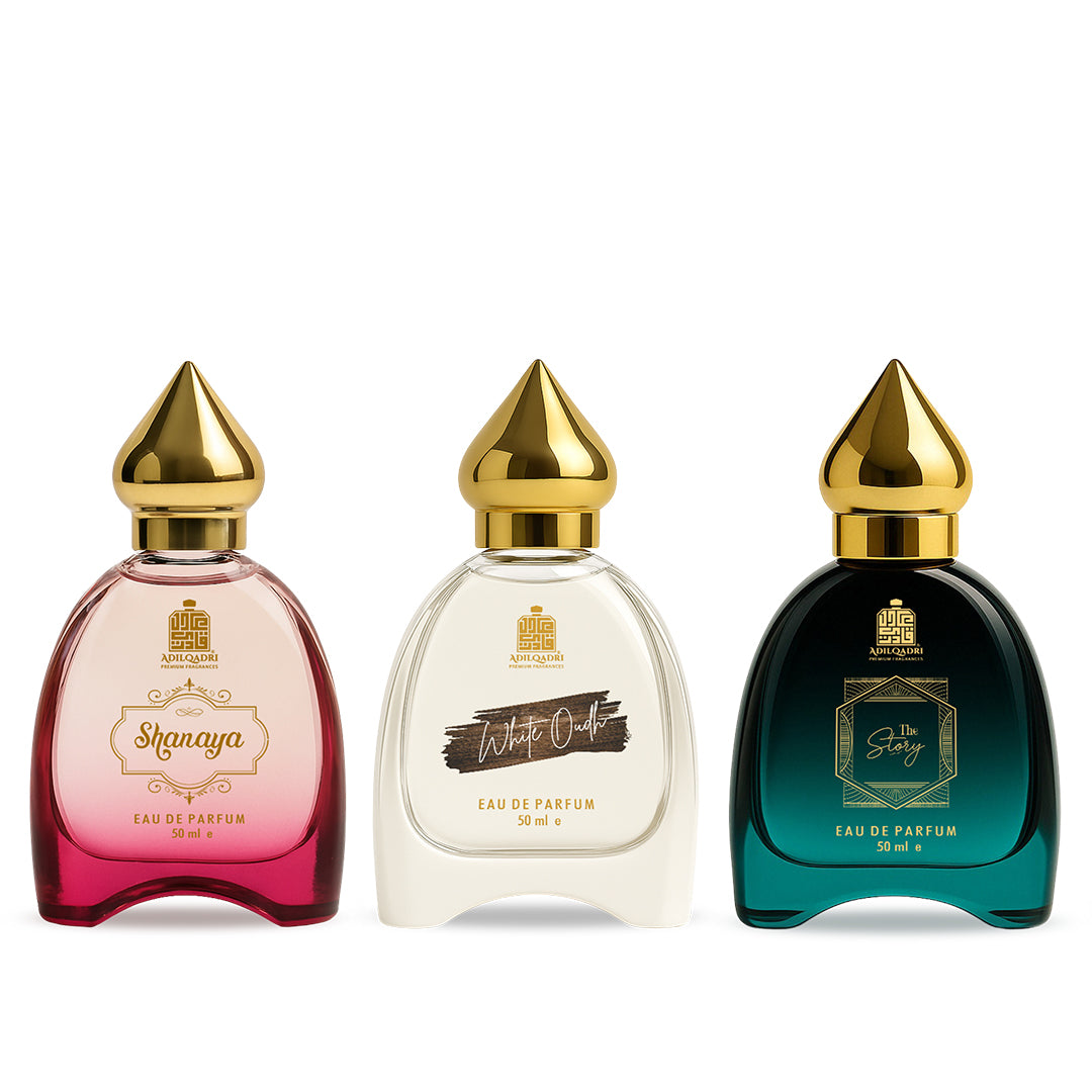 3 Pcs Perfume Set Shanaya, White Oudh And The Story Perfume Spray 50 Ml Each