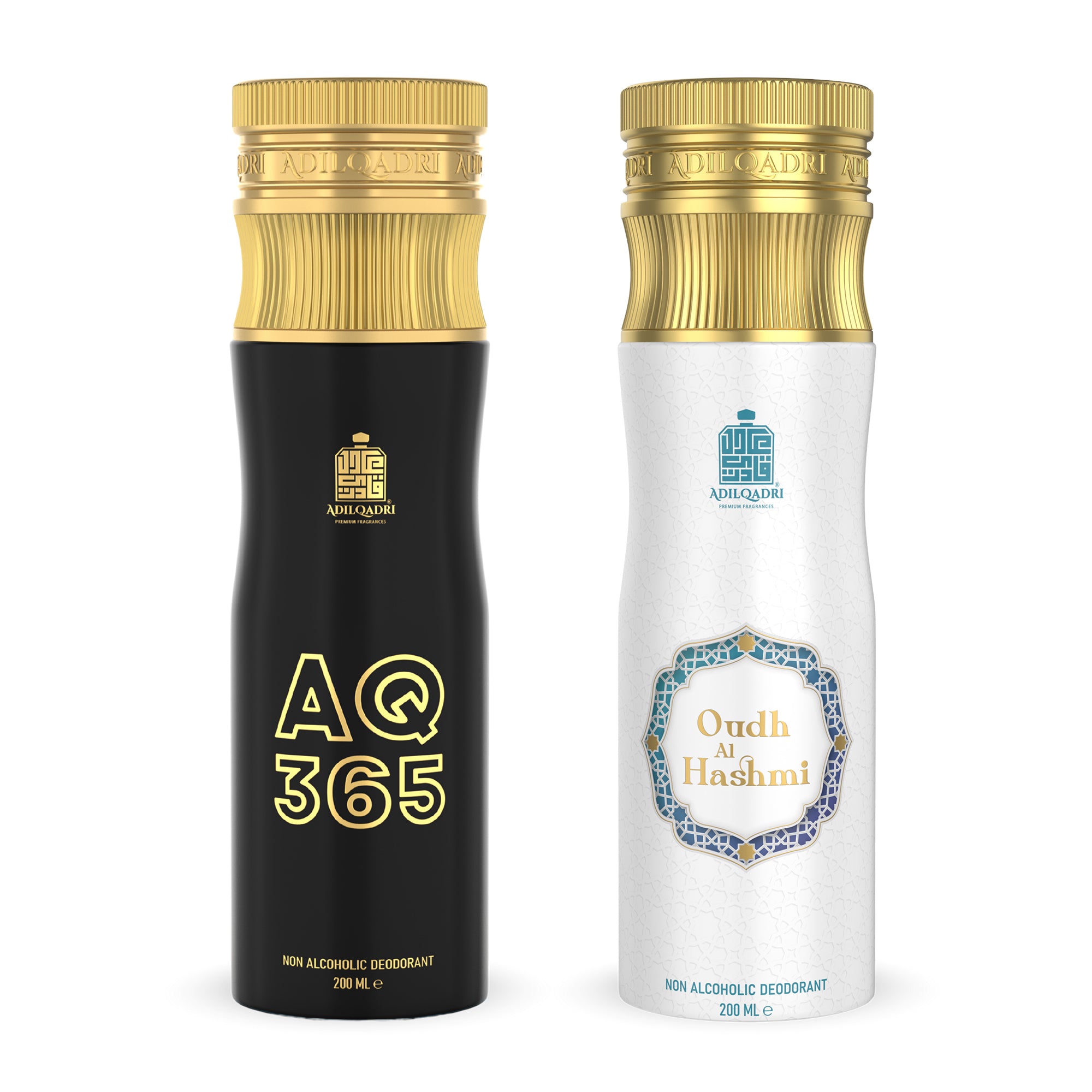 Pack of 2 AQ 365 And Oudh Al Hashmi Non-Alcoholic Deodorant Body Spray 200 ML