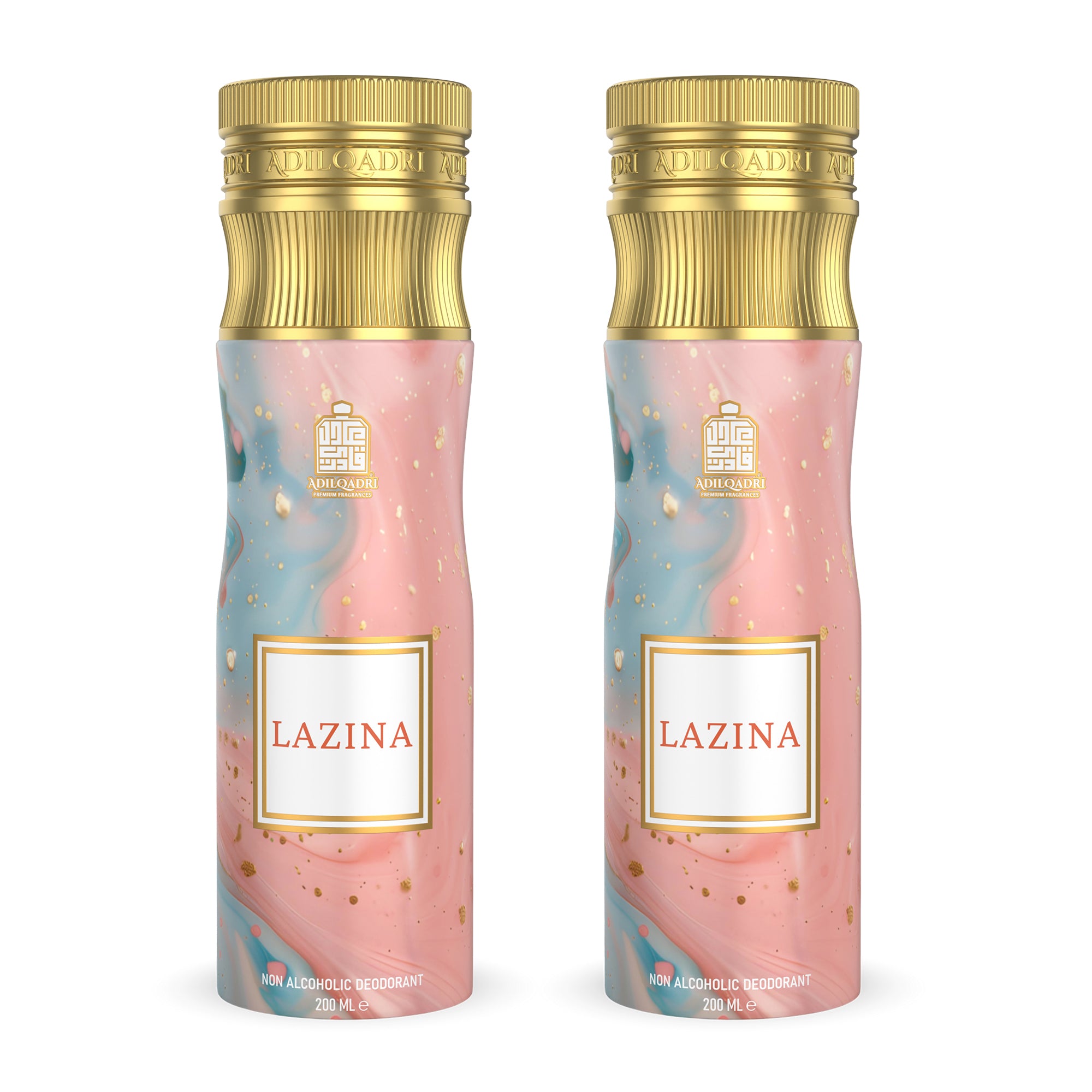 Pack of 2 Lazina Non-Alcoholic Deodorant Body Spray 200 ML