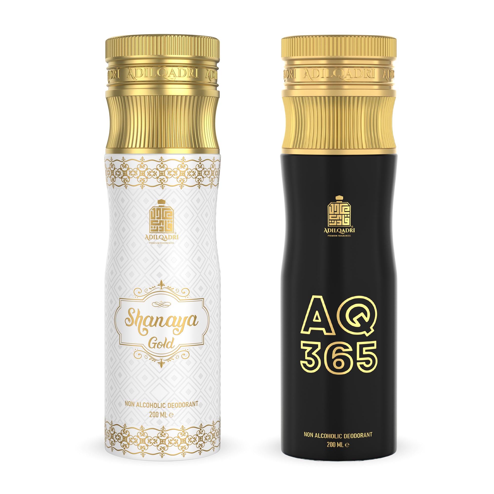 Pack of 2 Shanaya Gold And Aq 365 Non-Alcoholic Deodorant Body Spray 200 ML