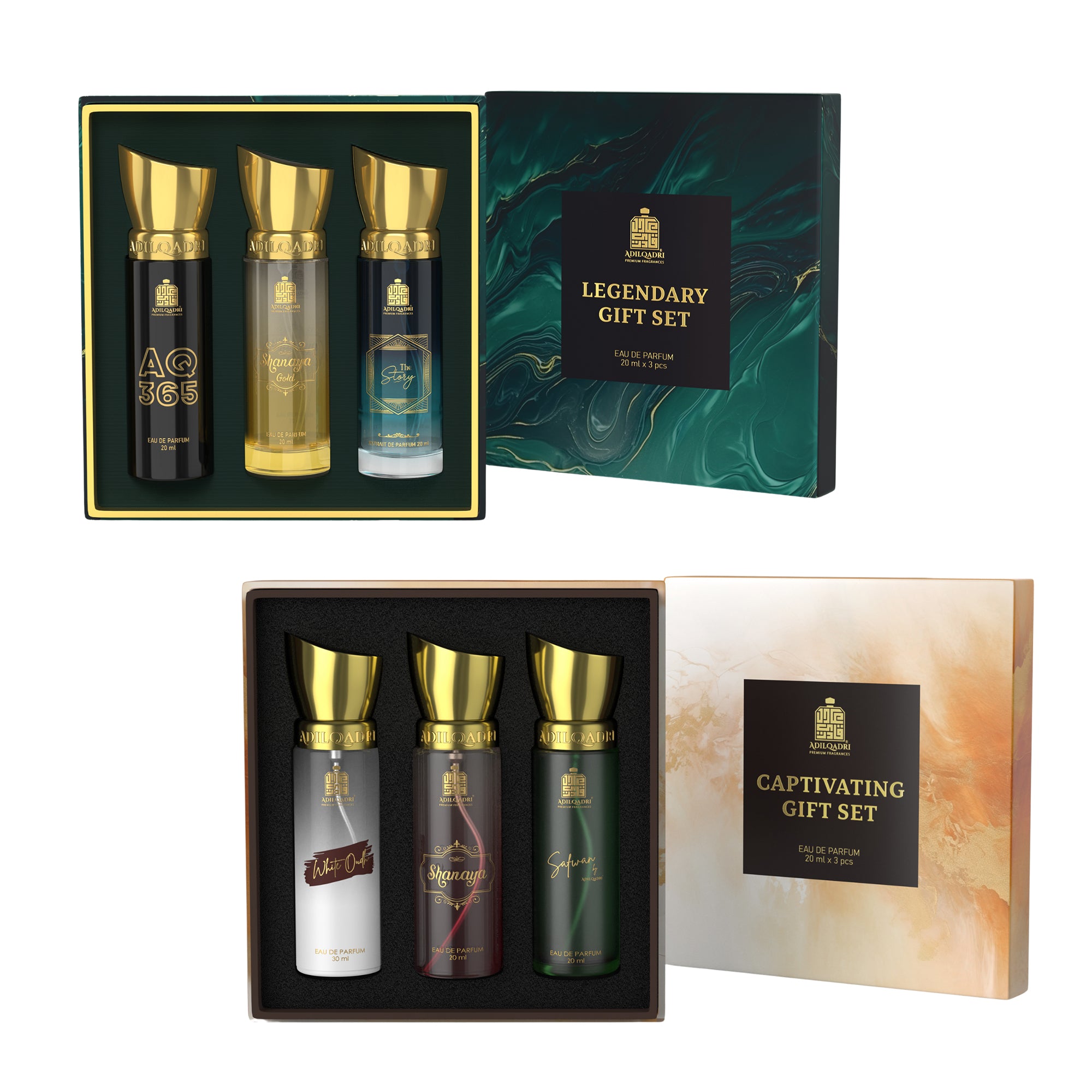 Pack Of 2 Captivating Trio And Legendary Gift Set Premium Perfume Spray 20ml x 6