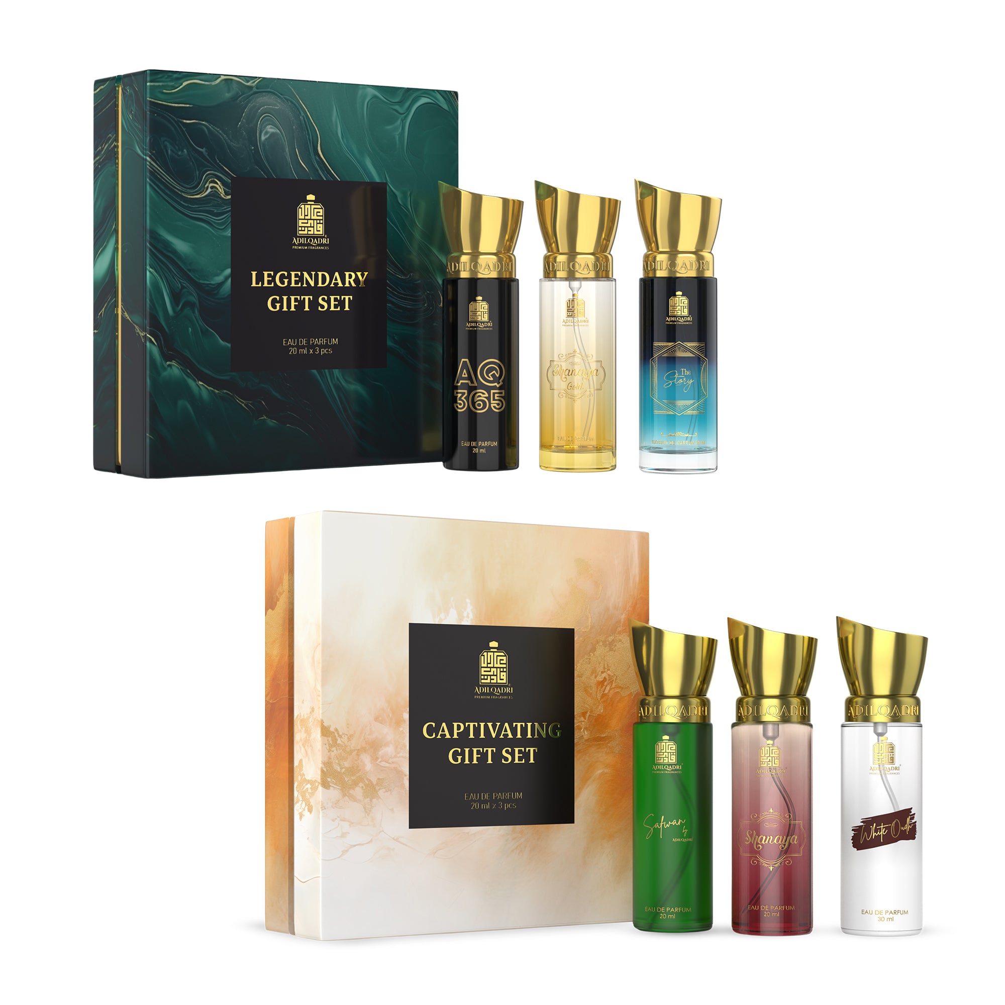 Pack Of 2 Captivating Trio And Legendary Gift Set Premium Perfume Spray 20ml x 6