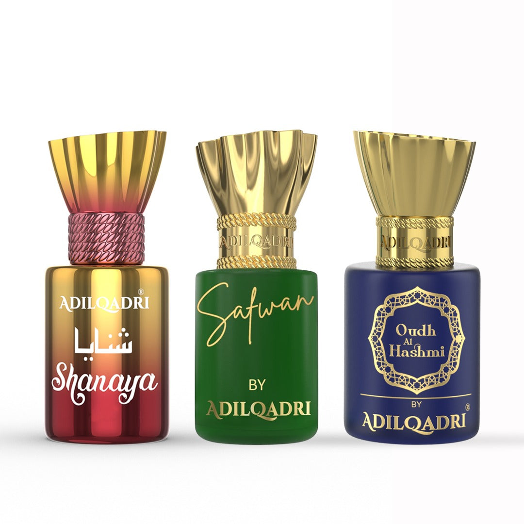 3 Pcs Attar Set Shanaya, Safwan And Oudh AL Hashmi 5.5 ML Each