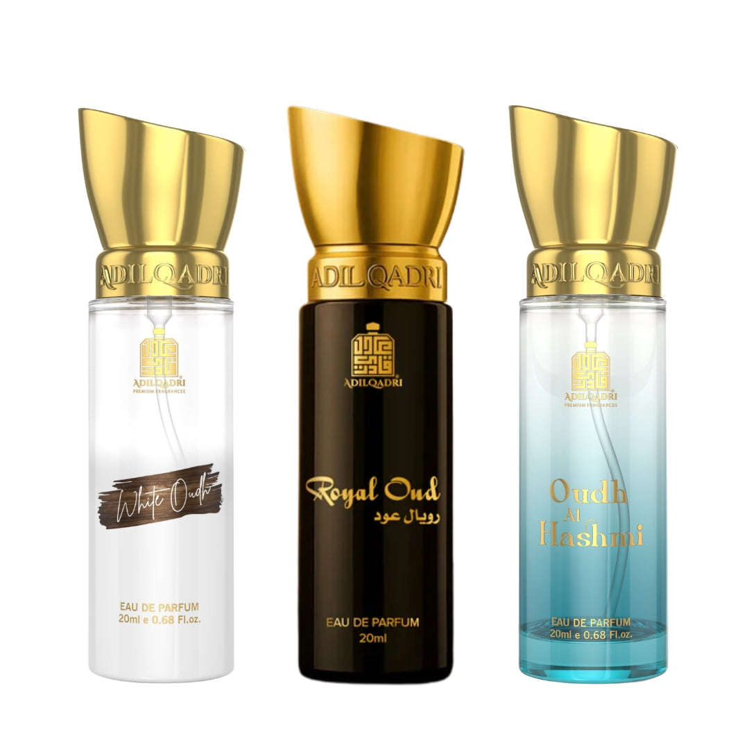 White Oudh, Royal Oudh And Oudh Al Hashmi Perfume Spray Combo 20ml each