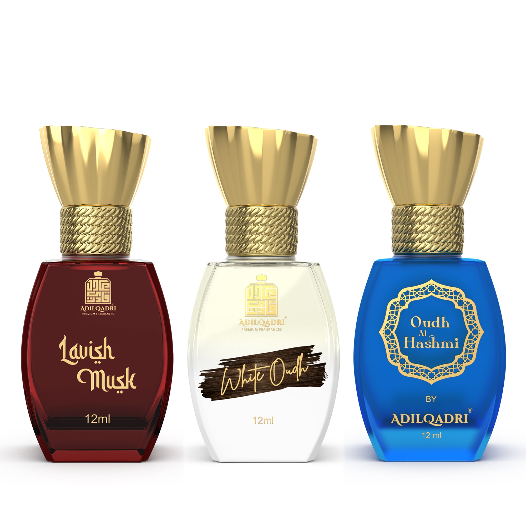 3 Pcs Attar Set Lavish Musk, White Oudh And Oudh Al Hashmi