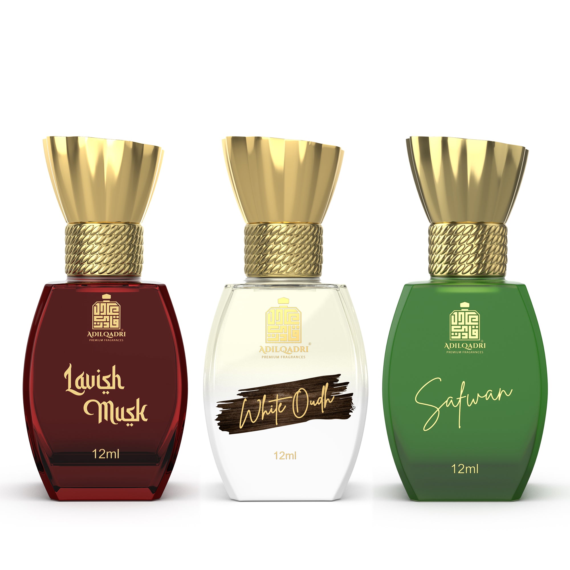 3 Pcs Attar Set Lavish Musk, White Oudh And Safwan