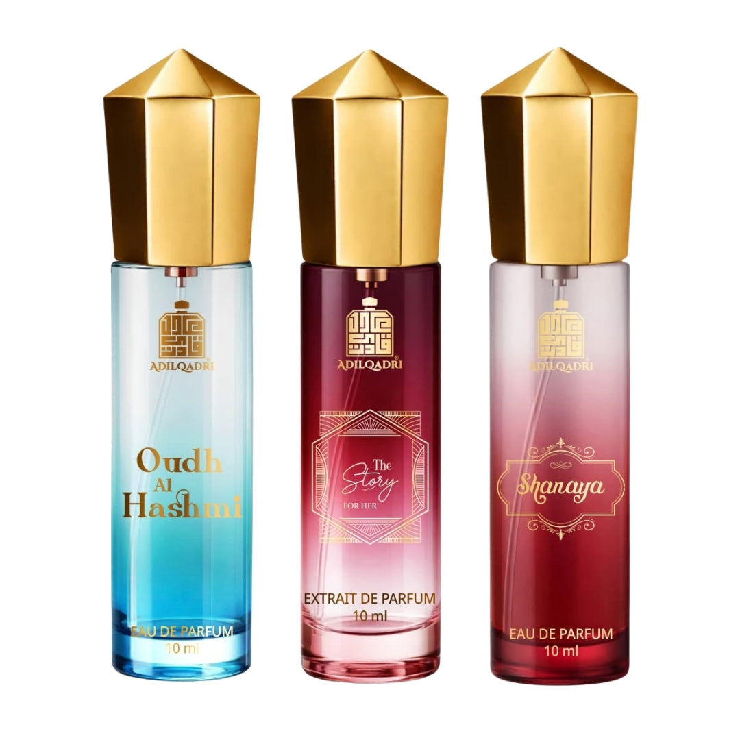 Pack Of 3 Oudh AL Hasmi, Shanaya And The Story For Her Perfume Spray 10 ML Each