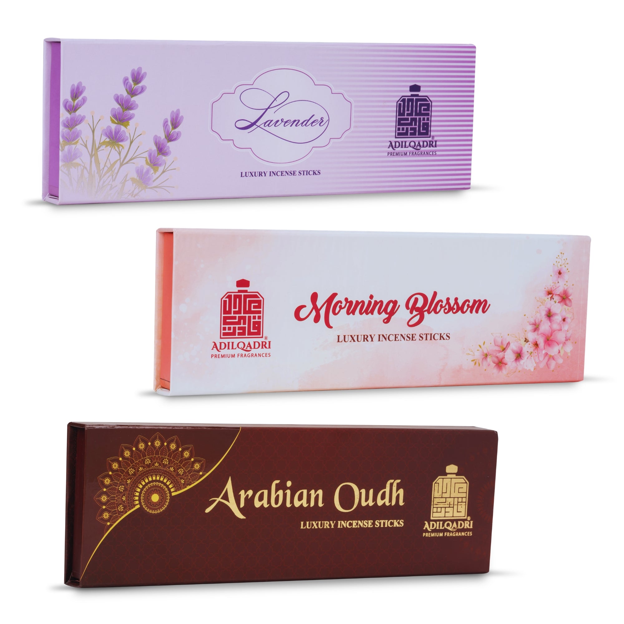 Pack Of 3 Lavender, Morning Blossom & Arabian Oudh  Agarbatti ( Incense Sticks ) 50gm Each
