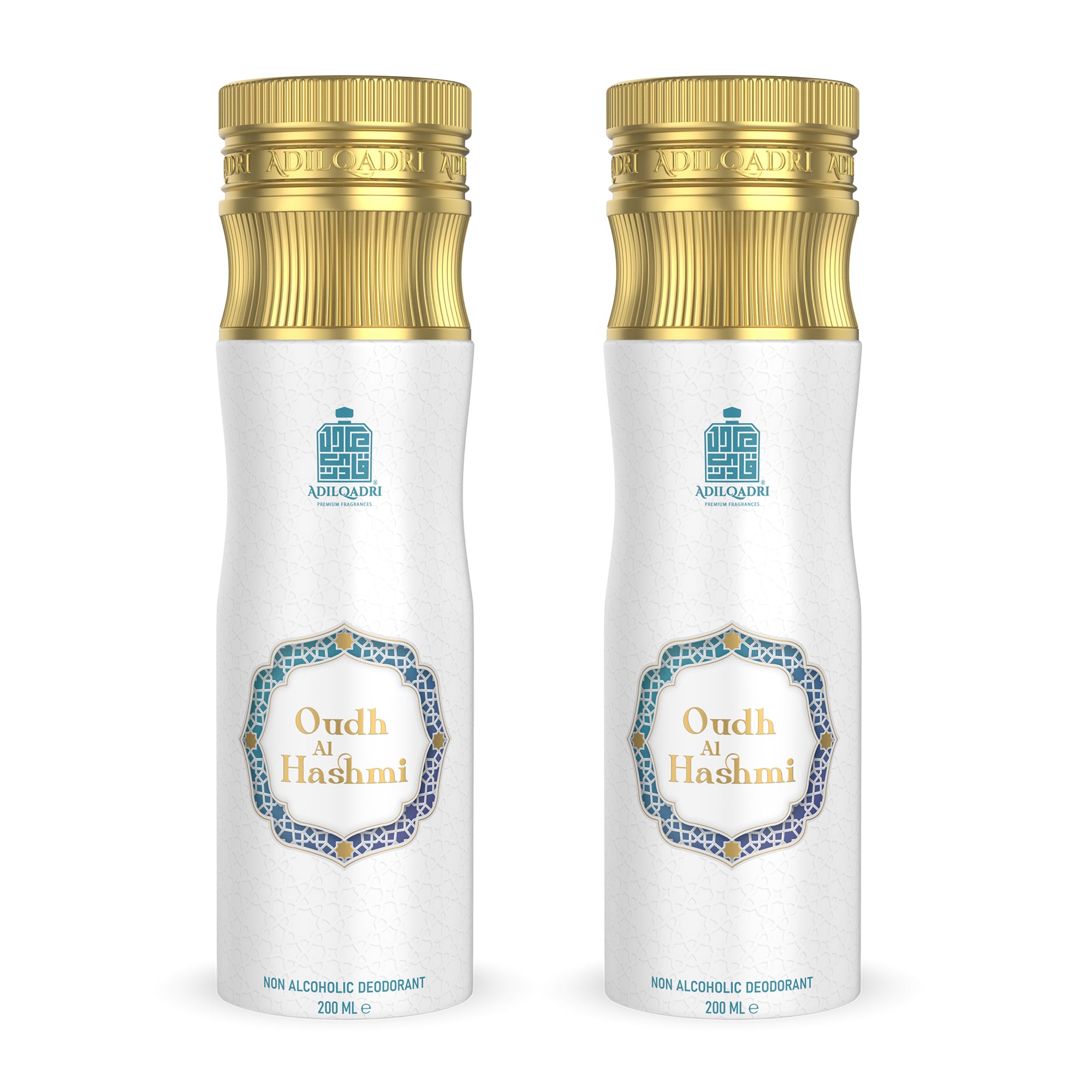 Pack of 2 Oudh Al Hashmi Non-Alcoholic Deodorant Body Spray 200 ML