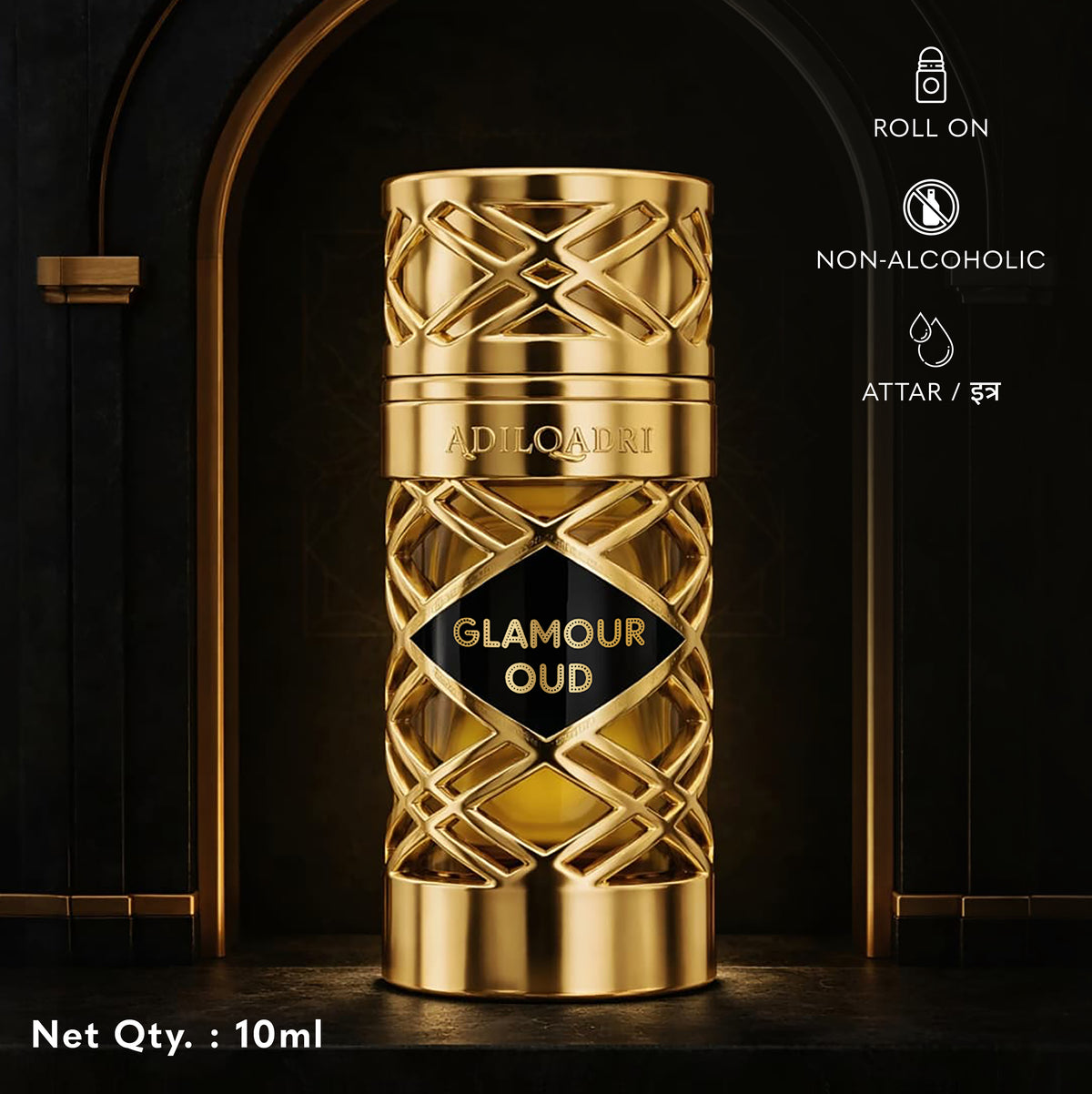 Adilqadri Glamour Oud Attar Perfume 10ml - Image 1