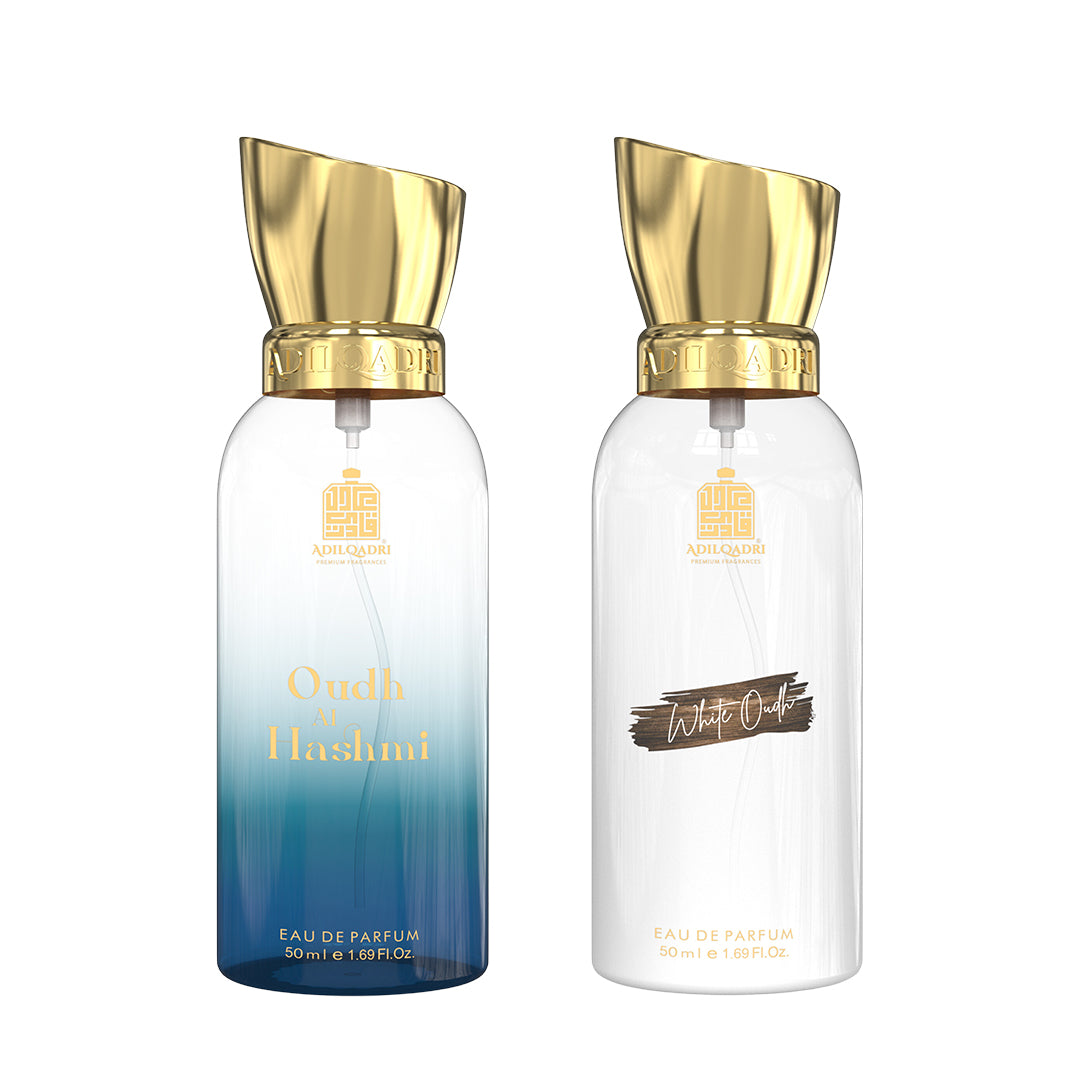 Pack Of 2 White Oudh And Oudh Al Hashmi Premium Perfume Sprays 50ML x 2