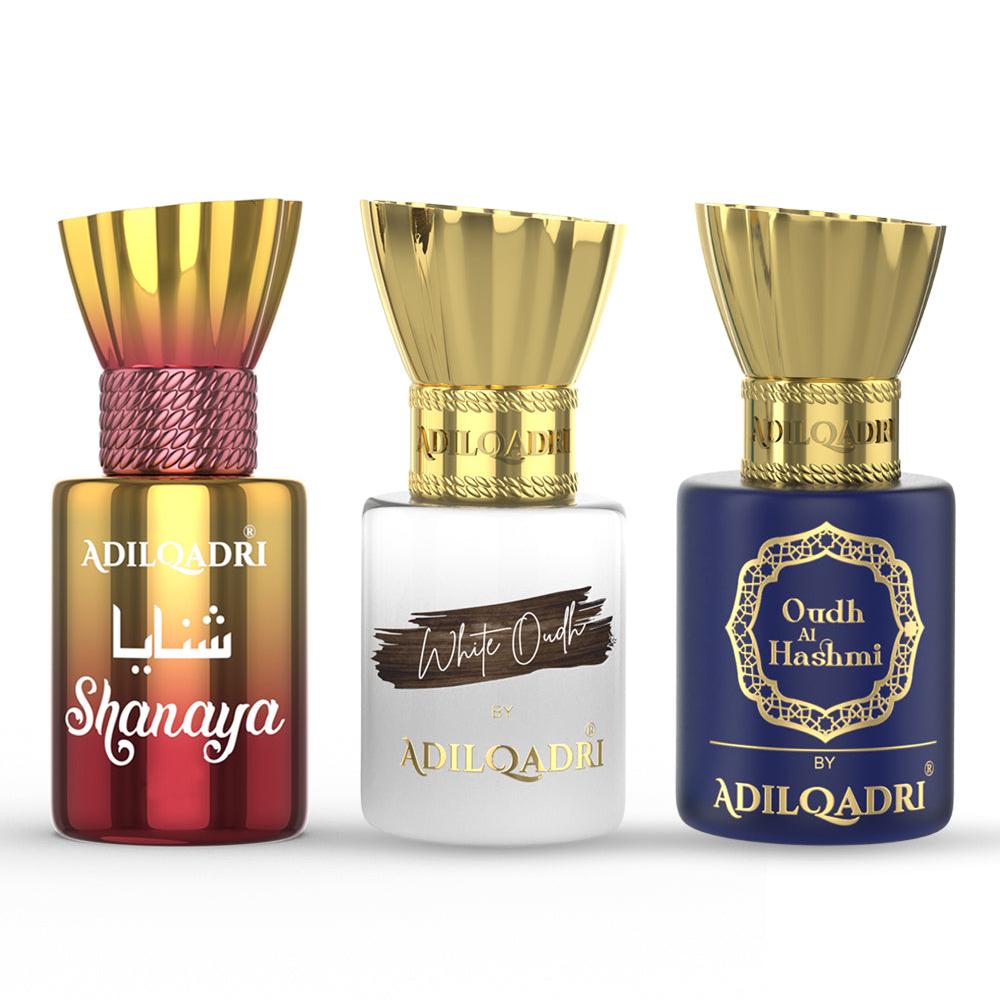 3 Pcs Attar Set Shanaya, White Oudh And Oudh Al Hashmi 5.5 Ml Each