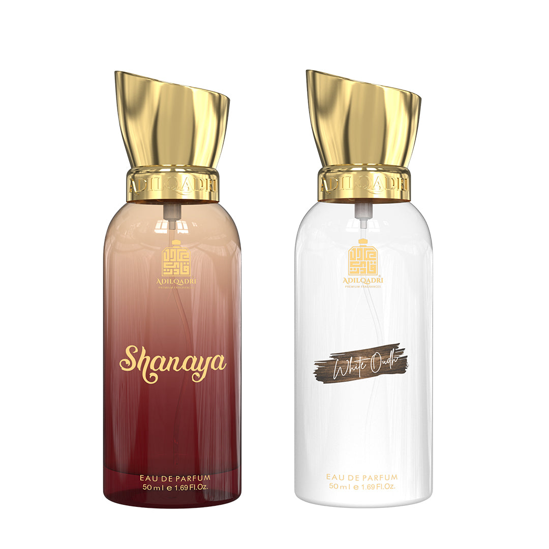Pack Of 2 White Oudh And Shanaya Premium Perfume Sprays 50ML x 2