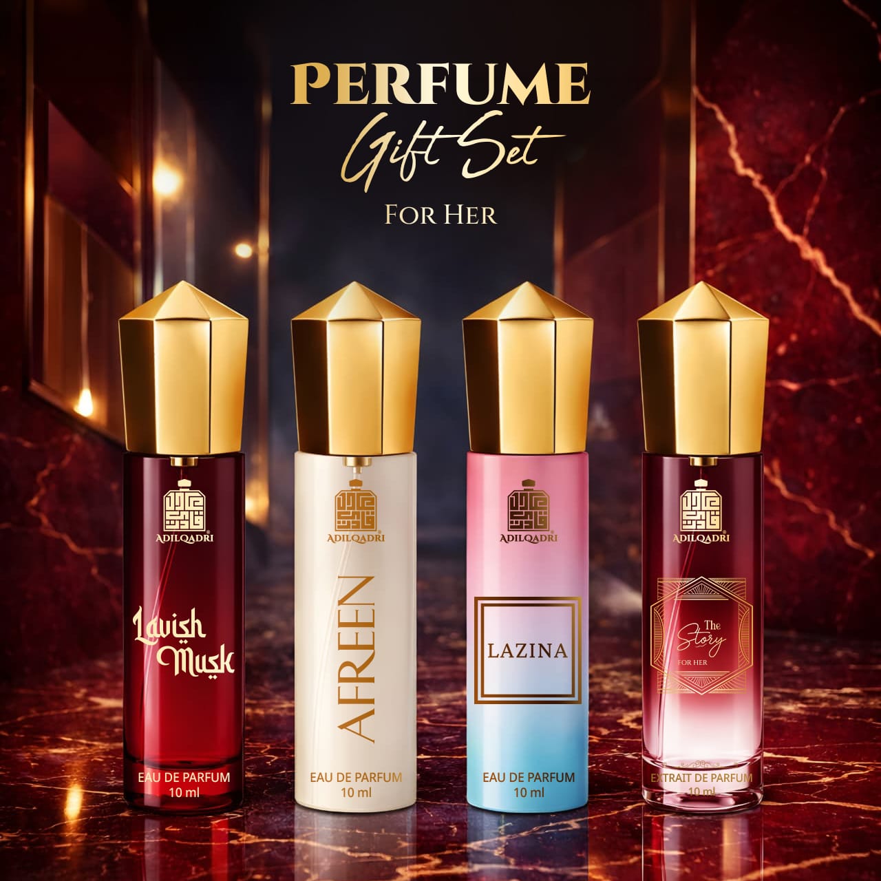 Perfume Gift Set For Women 4 Pcs Set of Premium Perfume Spray