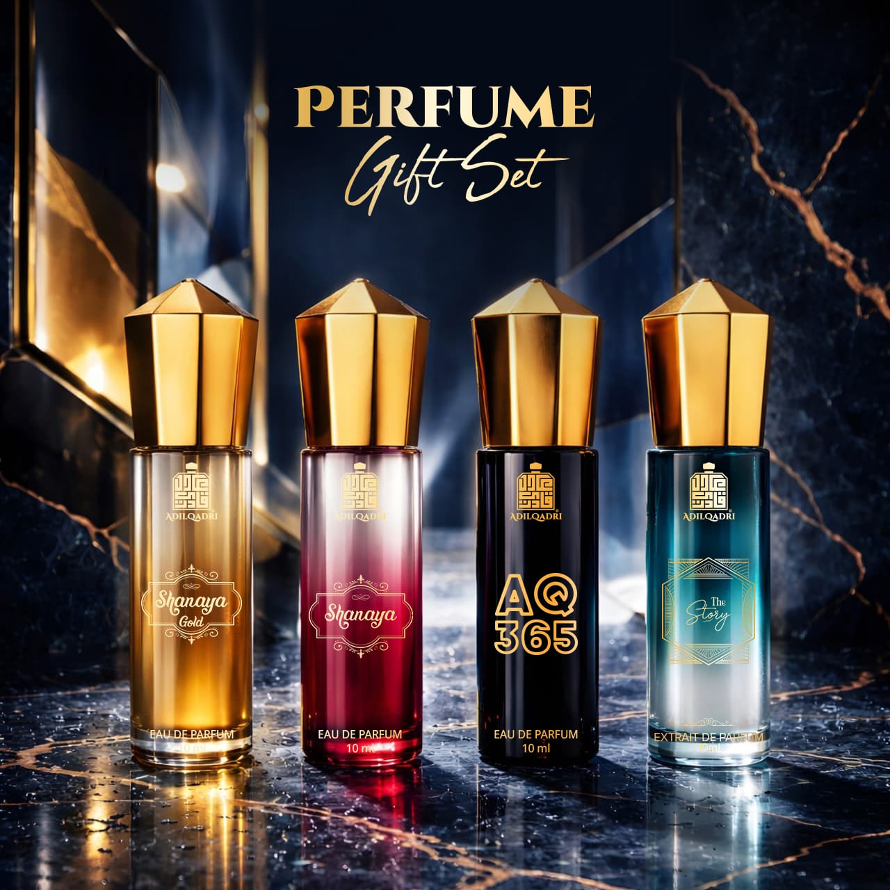 Perfume Gift Set 4 Pcs Premium Perfume Spray