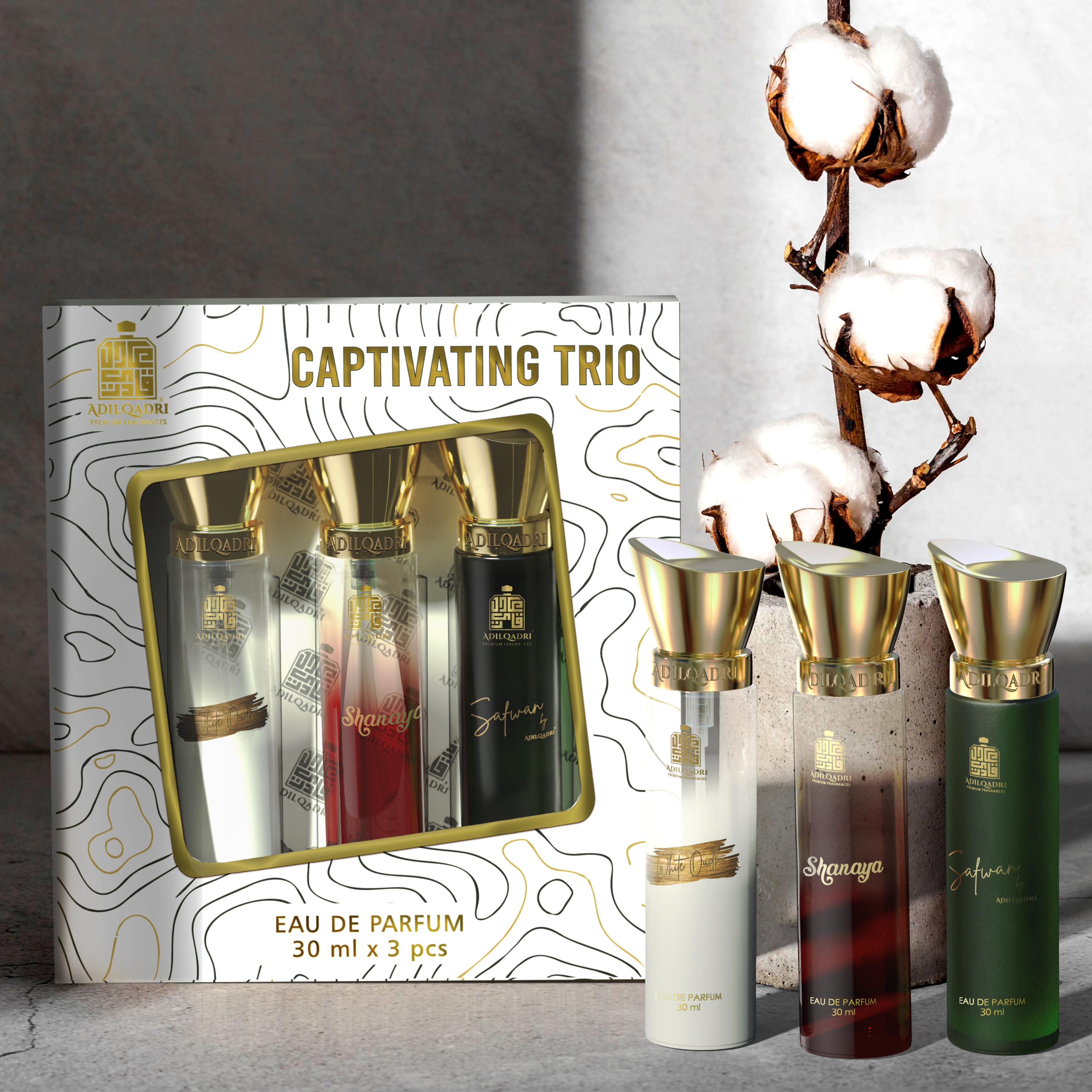 Captivating Trio 3 Pcs Set of Premium Perfume Spray 30ml x 3