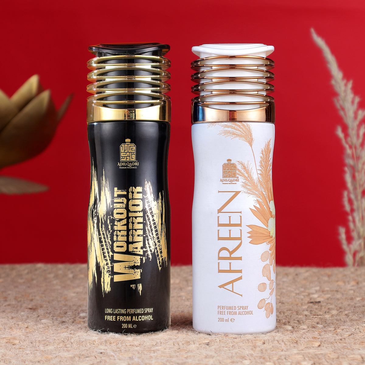 COMBO Workout Warrior & Afreen Alcohol Free Premium Deodorant Body spray 200 ML Each