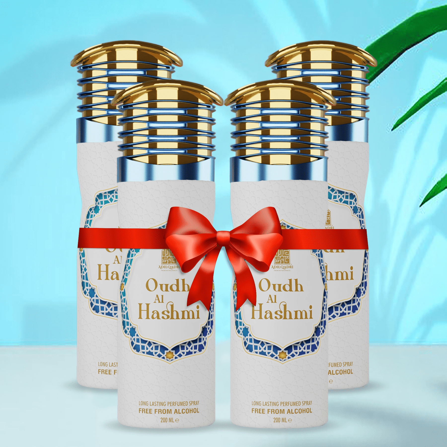 Oudh Al Hashmi Alcohol Free Premium Deodorant Body spray 200 ML pack of 4 Body spray